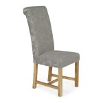 Greenwich Floral Pair of Fabric Dining Chairs Silver