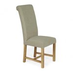Greenwich Pair of Fabric Dining Chairs Sage (Green)