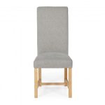 Greenwich Pair of Fabric Dining Chairs Silver