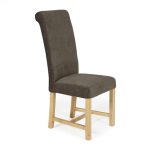 Greenwich Pair of Fabric Dining Chairs Brown