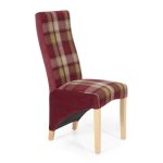 Hammersmith Tartan Pair of Fabric Dining Chairs Red