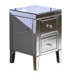 Valencia 2 Drawer Bedside Silver