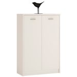 Pearl White Tall Cupboard White