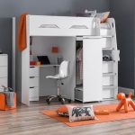 Pegasus Single White High Sleeper Bed White