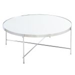 Oakland Circular Chrome Coffee Table Silver