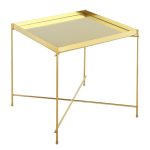 Oakland Square Silver Lamp Table – Gold Gold