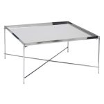 Oakland Square Chrome Coffee Table Silver
