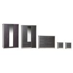 Avola Dual Wardrobe Bedroom Furniture Set Grey
