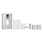 Avola White 5 Piece Bedroom Set White