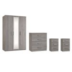 Minnesota Grey 4 Piece Bedroom Set Natural