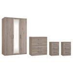 Minnesota Natural Oak 4 Piece Bedroom Set Natural