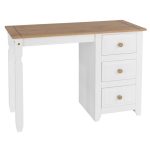 Quitman Capri Single Pedestal Dressing Table White