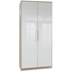 Gamma White Gloss and Ash Wardrobe White