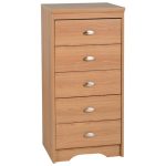 Regent 5 Drawer Tallboy Natural