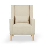 Leven Armchair and Footstool Cream