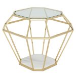 Iris Lamp Table – Gold Gold