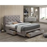 Monet Fabric Bed Frame Mink (Brown)