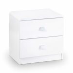Domino 2 Drawer Bedside White