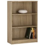 Sonama Oak Medium Wide Bookcase Brown