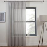 Marley Grey Slot Top Voile Panel Grey