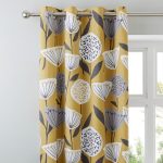 Elements Emmott Ochre Eyelet Curtains Ochre