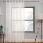 Aspen White Tab Top Voile Panel White