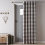 Fyfe Charcoal Eyelet Door Curtain Charcoal
