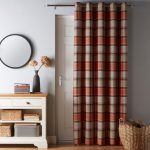 Orkney Terracotta Eyelet Door Curtain Terracotta