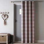 Fyfe Red Eyelet Door Curtain Red