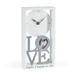 Love Sentiment Clock and Photo White