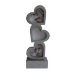 3 Heart Multi App Photo Frame Silver