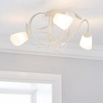 Rosalia 3 Light Fitting Cream