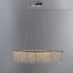 5A Bainbridge LED Diamante Chain Fitting Nickel, Clear