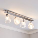 Bremont Bathroom 4 Light Bar Fitting Clear, Chrome