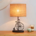 Otranto Penny Farthing Table Lamp Brown