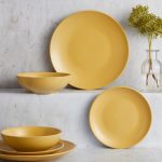 Stoneware 12 Piece Ochre Dinner Set Ochre