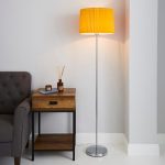 Fuller Ochre Floor Lamp Yellow, Light Grey