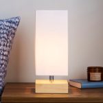 Hestra USB Wood Table Lamp White