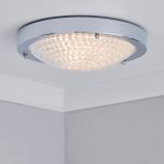 Aegean Round Flush Bathroom Fitting Clear, Chrome