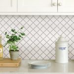 InHome Quatrefoil Self Adhesive Backsplash Tiles White