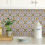 InHome Tuscan Tile Self Adhesive Backsplash Tiles Multi Coloured