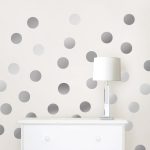 Wallpops Self Adhesive Silver Effect Confetti Dots Silver