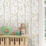 NuWallpaper Sitting In A Tree Green Self Adhesive Wallpaper Green