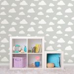NuWallpaper Clouds Grey Self Adhesive Wallpaper Grey