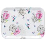Heavenly Hummingbird Melamine Large Tray White