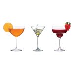 Set of 3 Ella Sabatini The Perfect Cocktail Glasses Clear