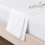 Dorma 300 Thread Count 100% Cotton Sateen Plain White Flat Sheet White