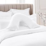 Dorma 300 Thread Count 100% Cotton Sateen Plain White V-Shaped Pillowcase White