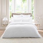 Dorma 300 Thread Count 100% Cotton Sateen Plain White Duvet Cover White