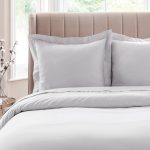 Dorma 300 Thread Count 100% Cotton Sateen Plain Silver Continental Square Pillowcase Silver